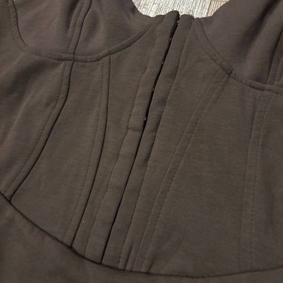 NWT Brown Corset Dress - Picture 3 of 7